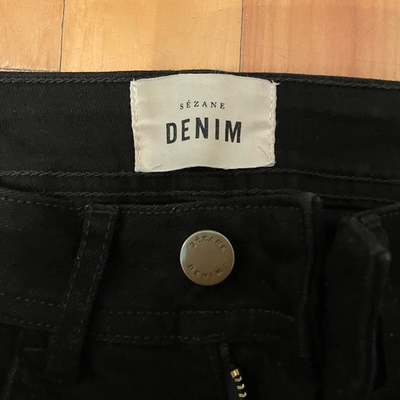 Sezane denim perfect slim black skinny jeans size 24 - Picture 4 of 8